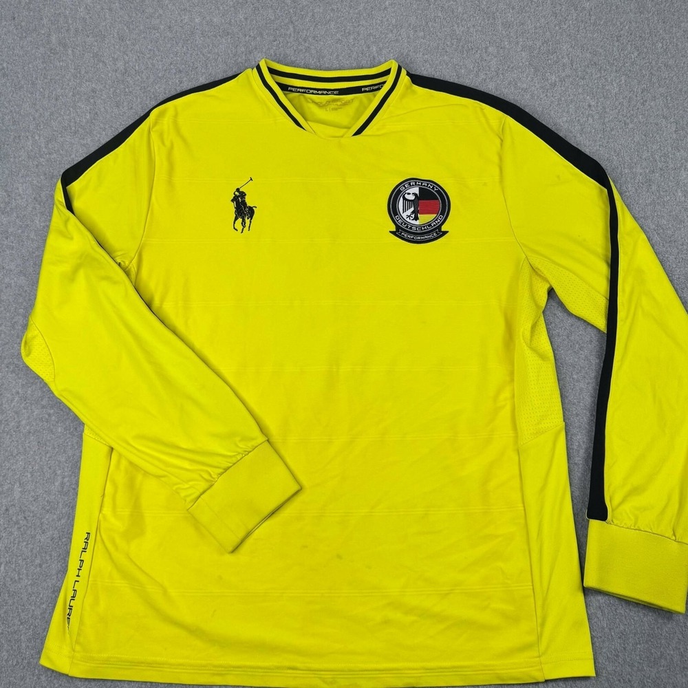 Polo‎ Ralph Lauren Sport Long Sleeve Jersey Mens Sz L Germany DEU Performance